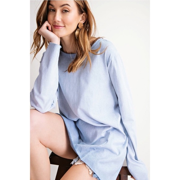 Tops - Faded Knit Tunic Top